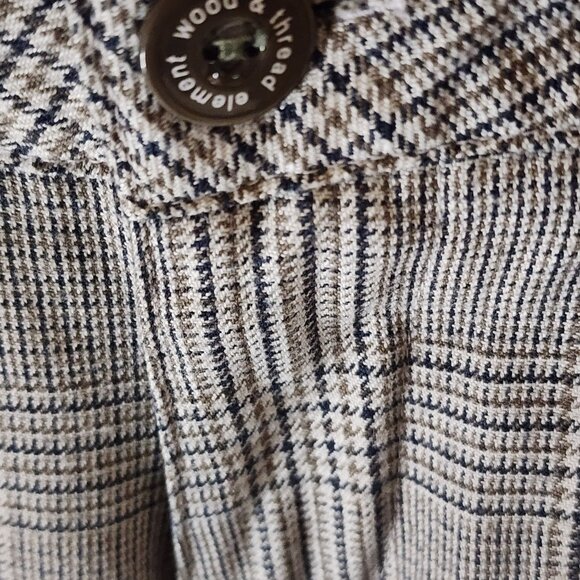 Element Plaid Cropped Pants Size 5 – Y2K Skater Style Capris, Gray Check - Picture 7 of 12